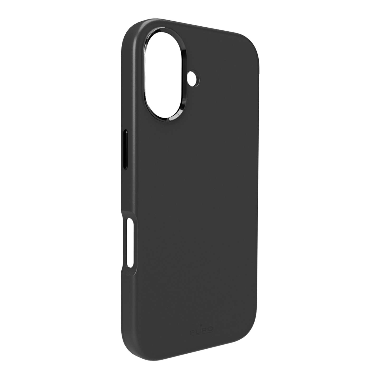 Puro Icon Mag Pro Magnetinis Silikoninis dėklas telefonui iPhone 16 - Juoda