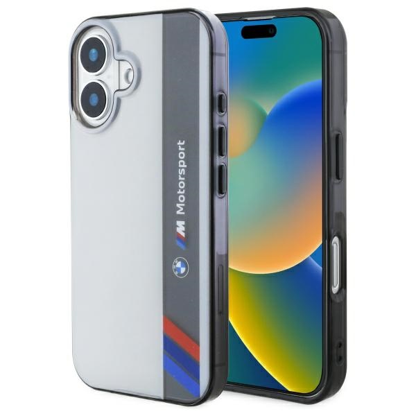 BMW Motosport IML vertikali juosta iPhone 16 dėklas - pilkas
