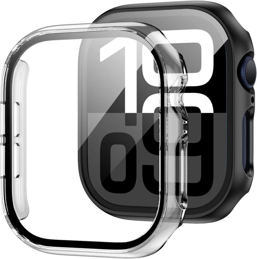 Чехол Tech-Protect Defense360 с закалённым стеклом для Apple Watch 10 (46mm) - прозрачный
