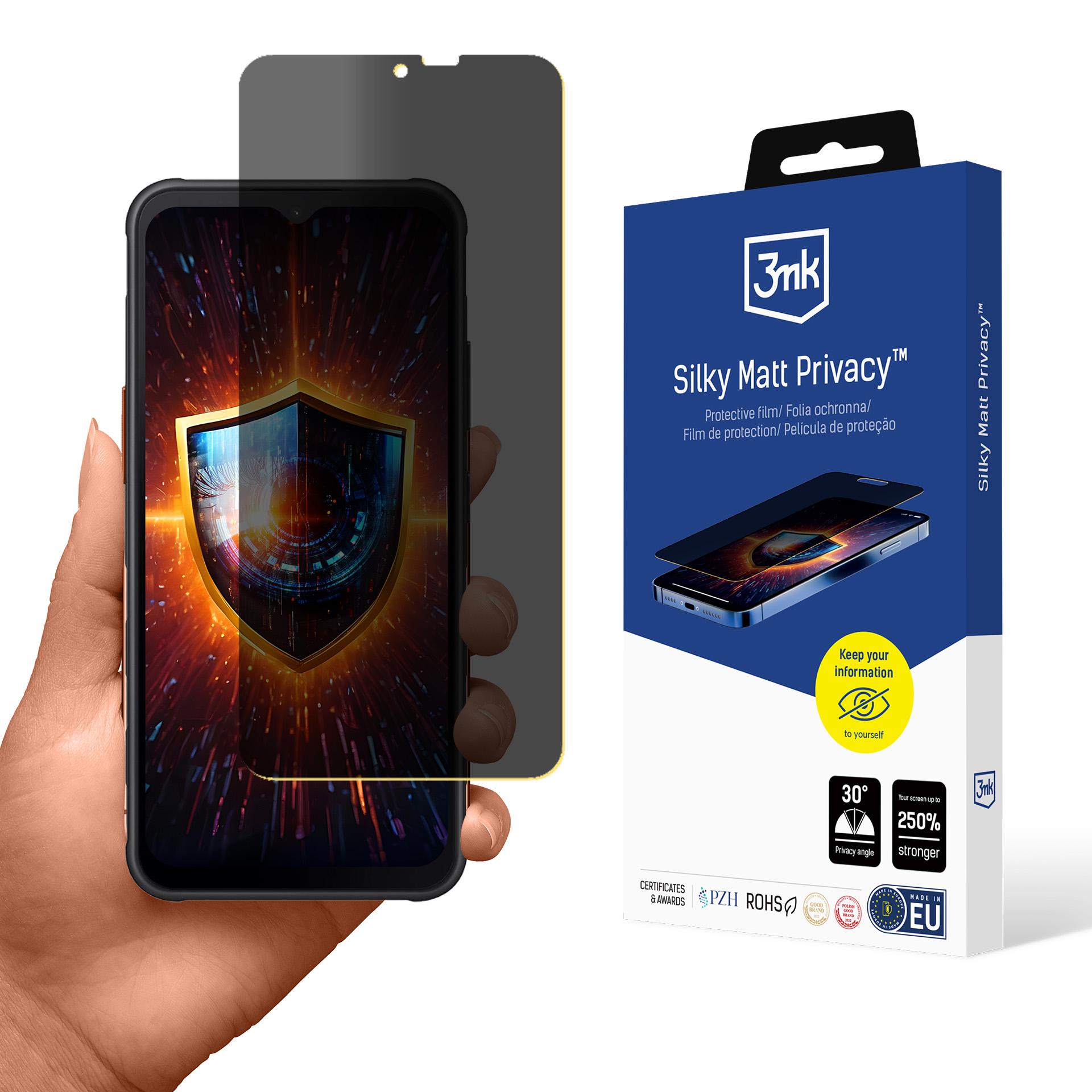 3mk Silky Matt Privacy apsauginis stiklas Samsung Galaxy XCover 7 telefonui