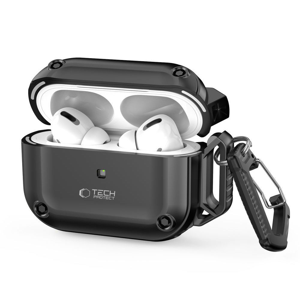 Tech-Protect Rough Hook Чехол с карабином для Apple AirPods Pro 1 / 2 - чёрный