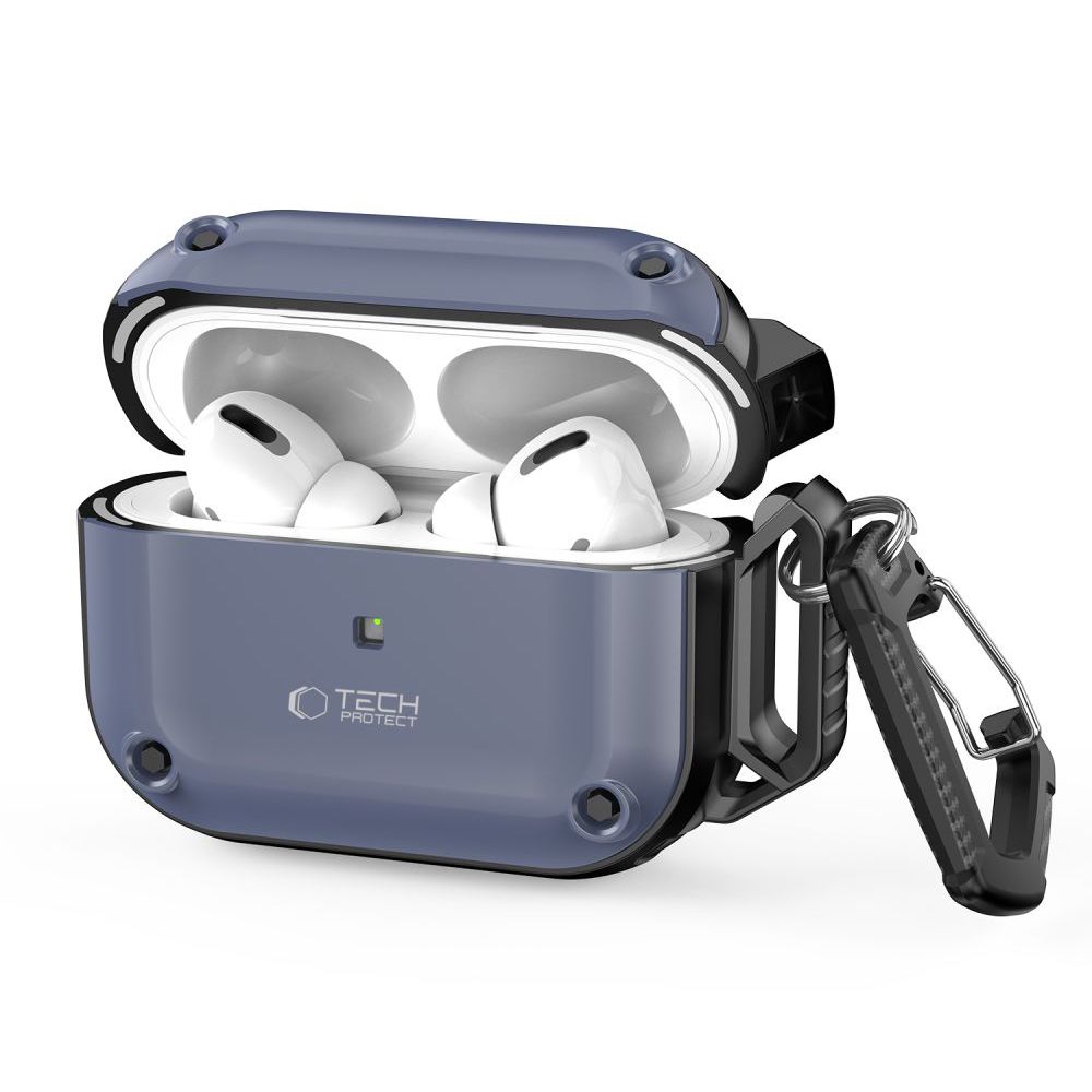 Tech-Protect Rough Hook dėklas su karabinu Apple AirPods Pro 1 / 2 - mėlynas