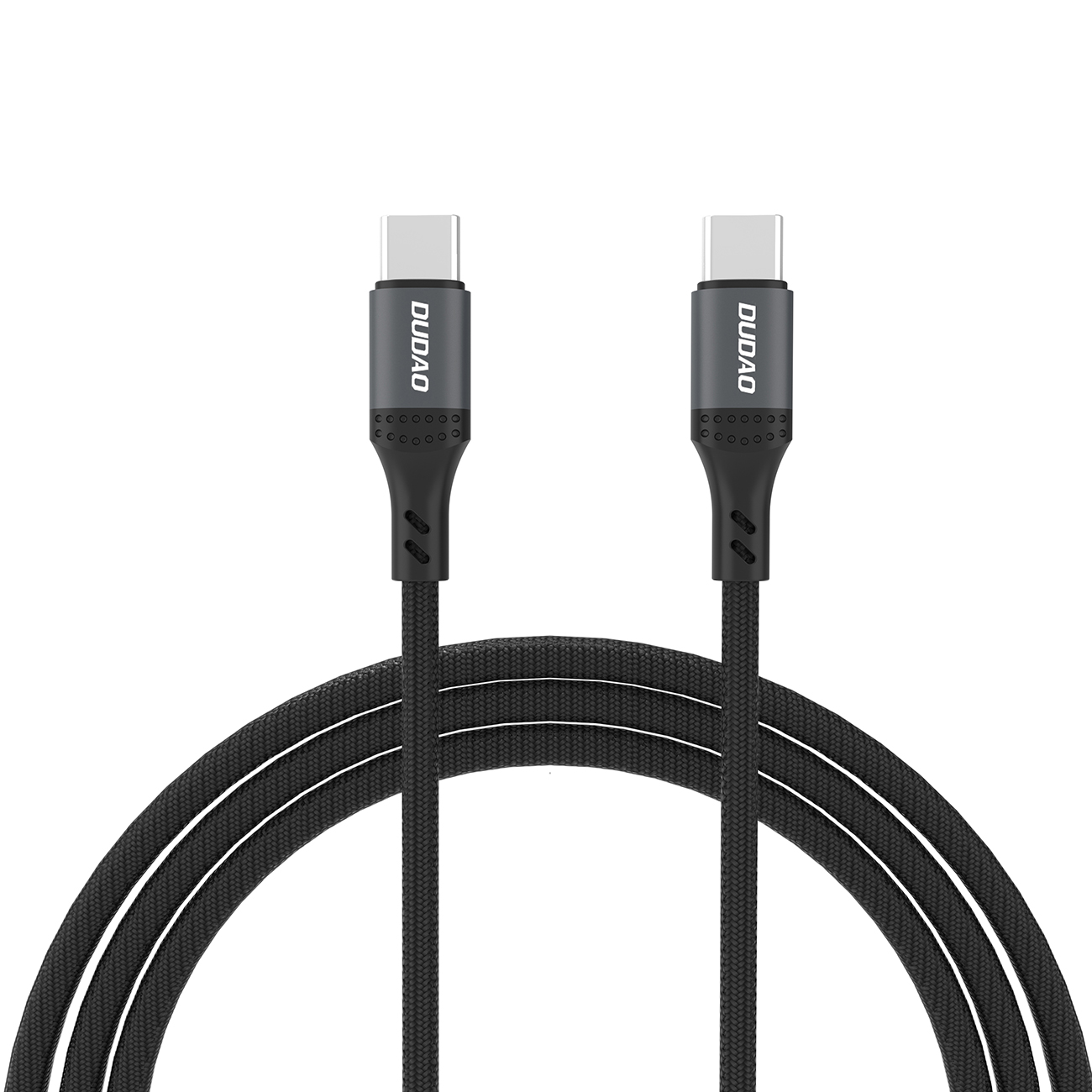 Dudao L3CC Плетёный кабель USB-C - USB-C 60W 1.2m - чёрный