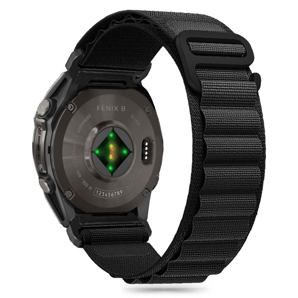 Tech-Protect Nylon Pro Ремешок Garmin Fenix 5 / 6 / 6 Pro / 7 / 8 (47MM) - чёрный