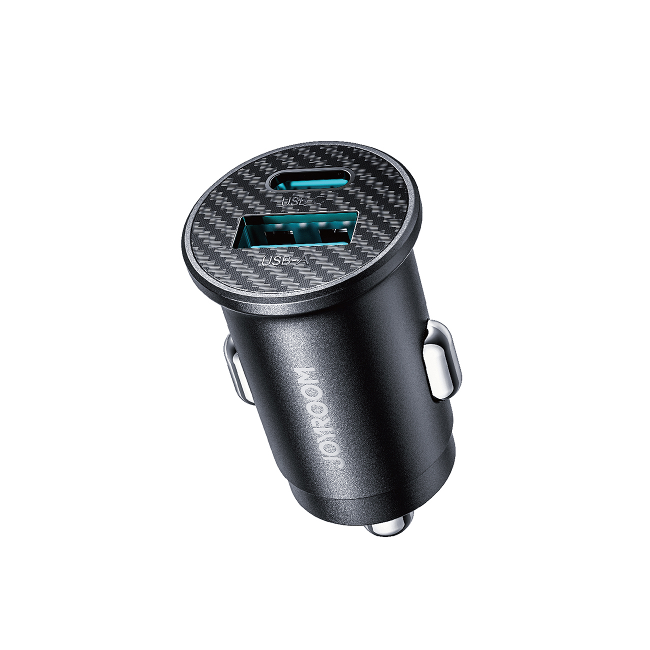 Įkroviklis automobilinis Joyroom (JR-CCN16) (1xUSB-C; 1xUSB; 15W) juodas
