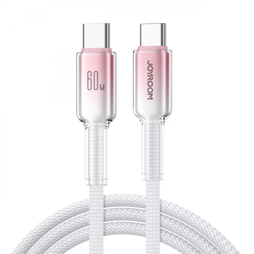 Кабель Joyroom S-A42 Crystal-Clear Series 60W USB-C - USB-C 1,2 м - белый