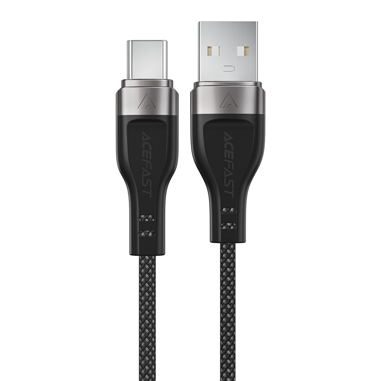 Acefast C11-04 Магнитный плетёный кабель USB-A - USB-C 3A 1.2m - чёрный