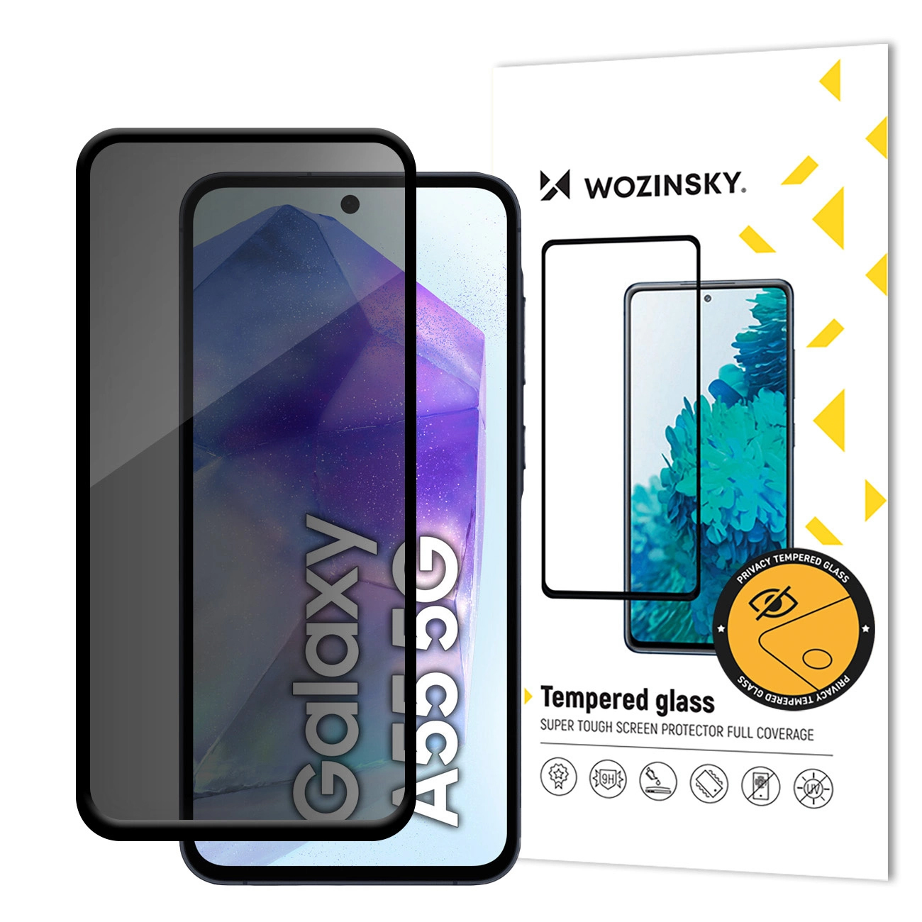 Wozinsky Privacy Glass grūdintas stiklas Samsung Galaxy A26 su Anti Spy privatumo filtru