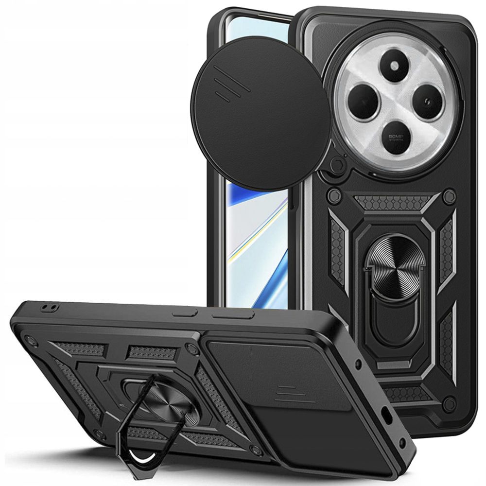 Tech-Protect CamShield Pro dėklas telefonui Xiaomi Redmi 14C / Poco C75 - juodas