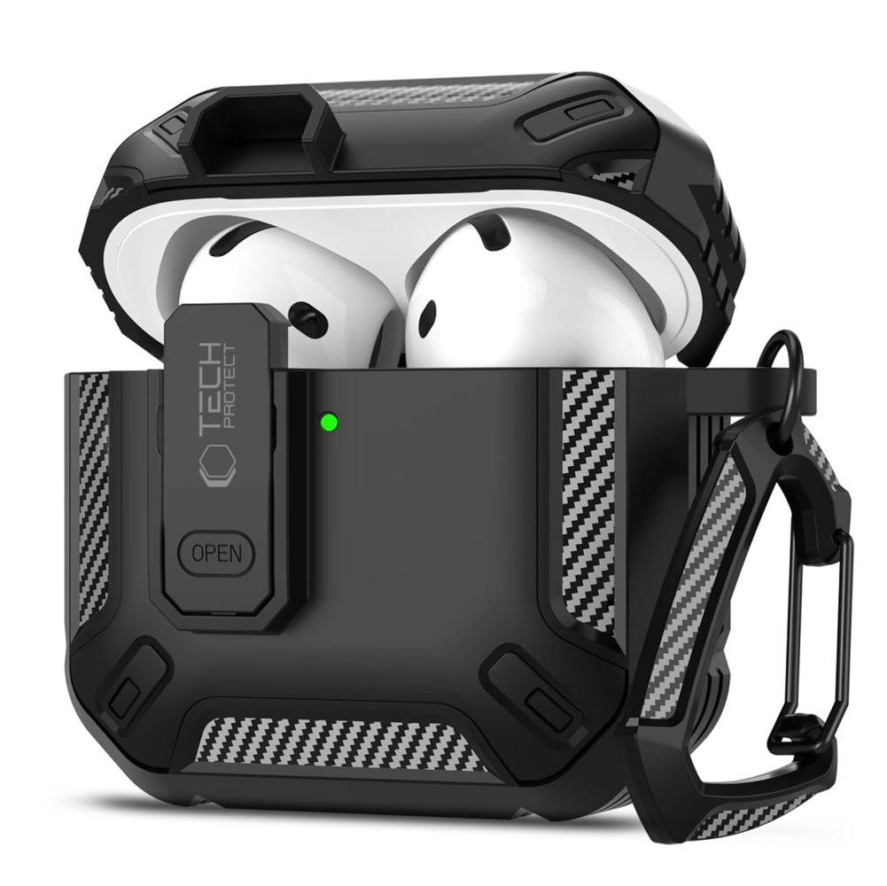 Tech-Protect Carbonox Чехол для AirPods 4 - чёрный