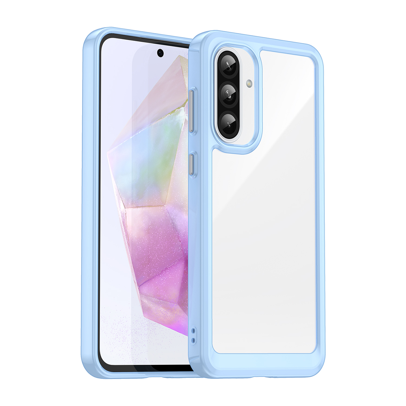 Outer Space dėklas telefonui Samsung Galaxy A56 dėklas su lanksčiu rėmeliu - mėlynas
