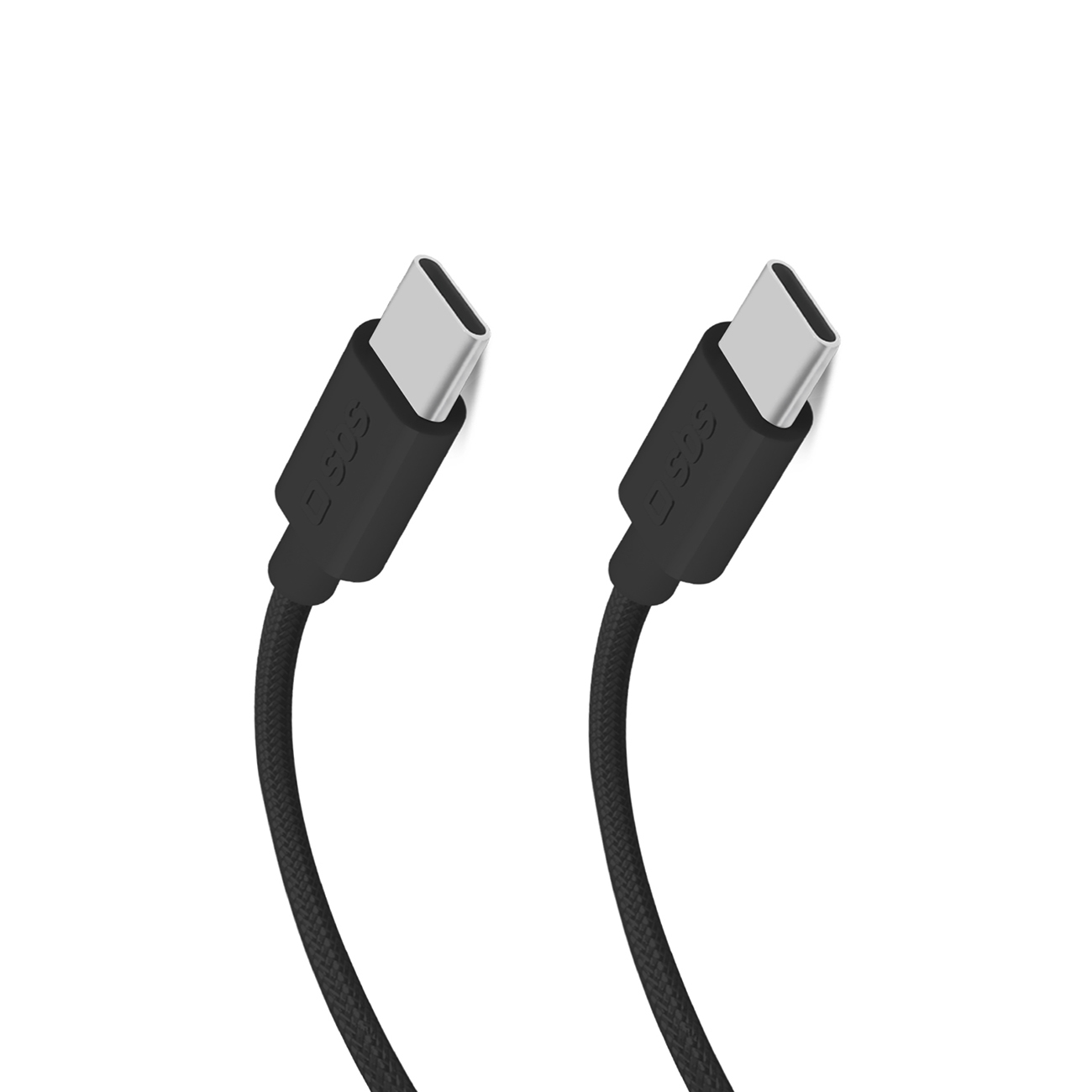 SBS TECABLETISSUETCK USB-C - USB-C 1.5m 60W плетеный кабель - черный
