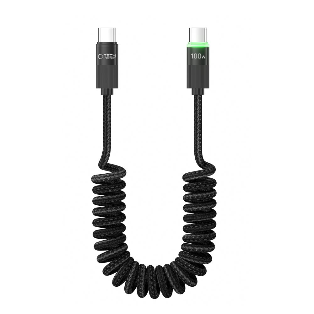 Кабель Tech-Protect UB20T Ultraboost USB-C PD100W 5A 180 см - чёрный
