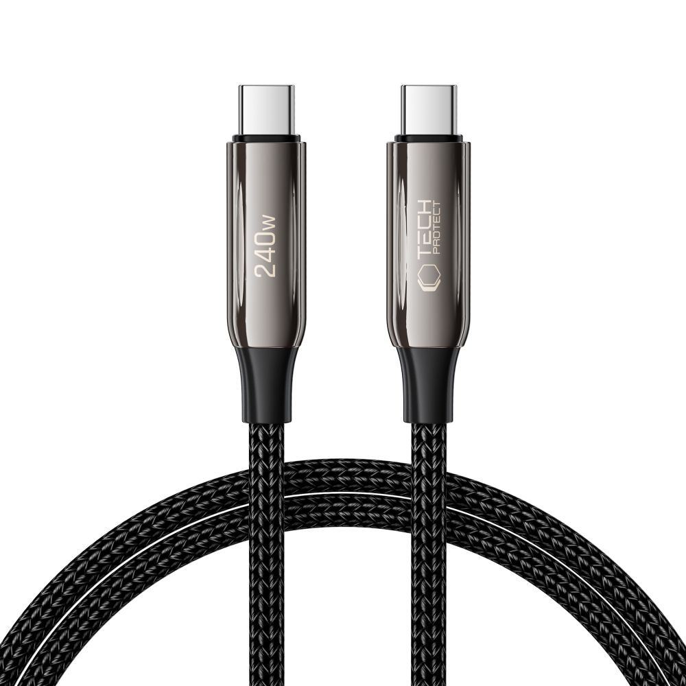Кабель Tech-Protect UB10T Ultraboost USB-C PD240W QC4.0 100 см - чёрный