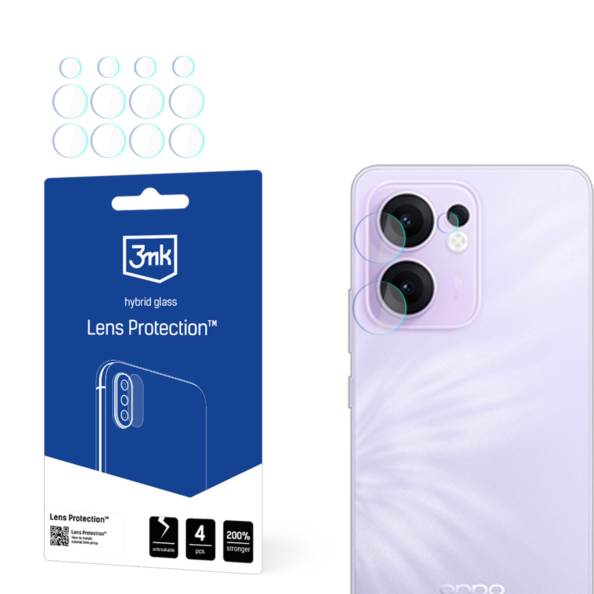 Hibridinis stiklas kameros objektyvui 3mk objektyvo apsauga Oppo Reno 13F 4G