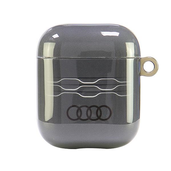 Audi IML geometrinis raštas dėklas AirPods 1 / 2 - pilkas
