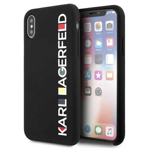 Чехол Karl Lagerfeld Glossy Bauhaus для iPhone X/XS - чёрный