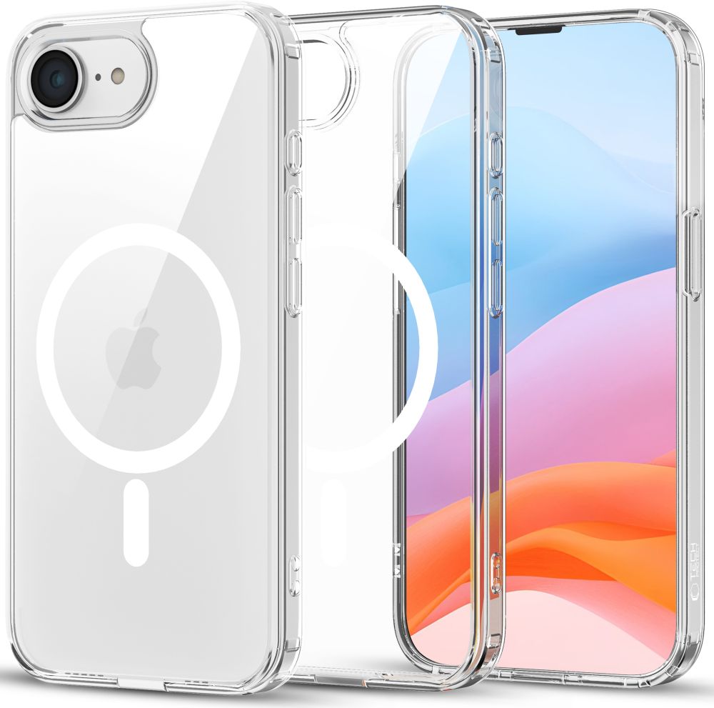 Tech-Protect FlexAir Hybrid MagSafe iPhone 16e dėklas - skaidrus