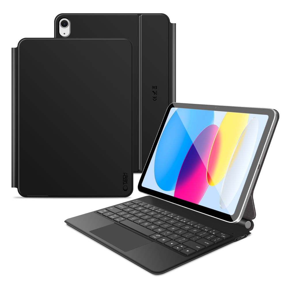 Чехол Tech-Protect Smartcase Magnetic с клавиатурой для iPad 10.9” 2022 / iPad 11” 2025 - чёрный