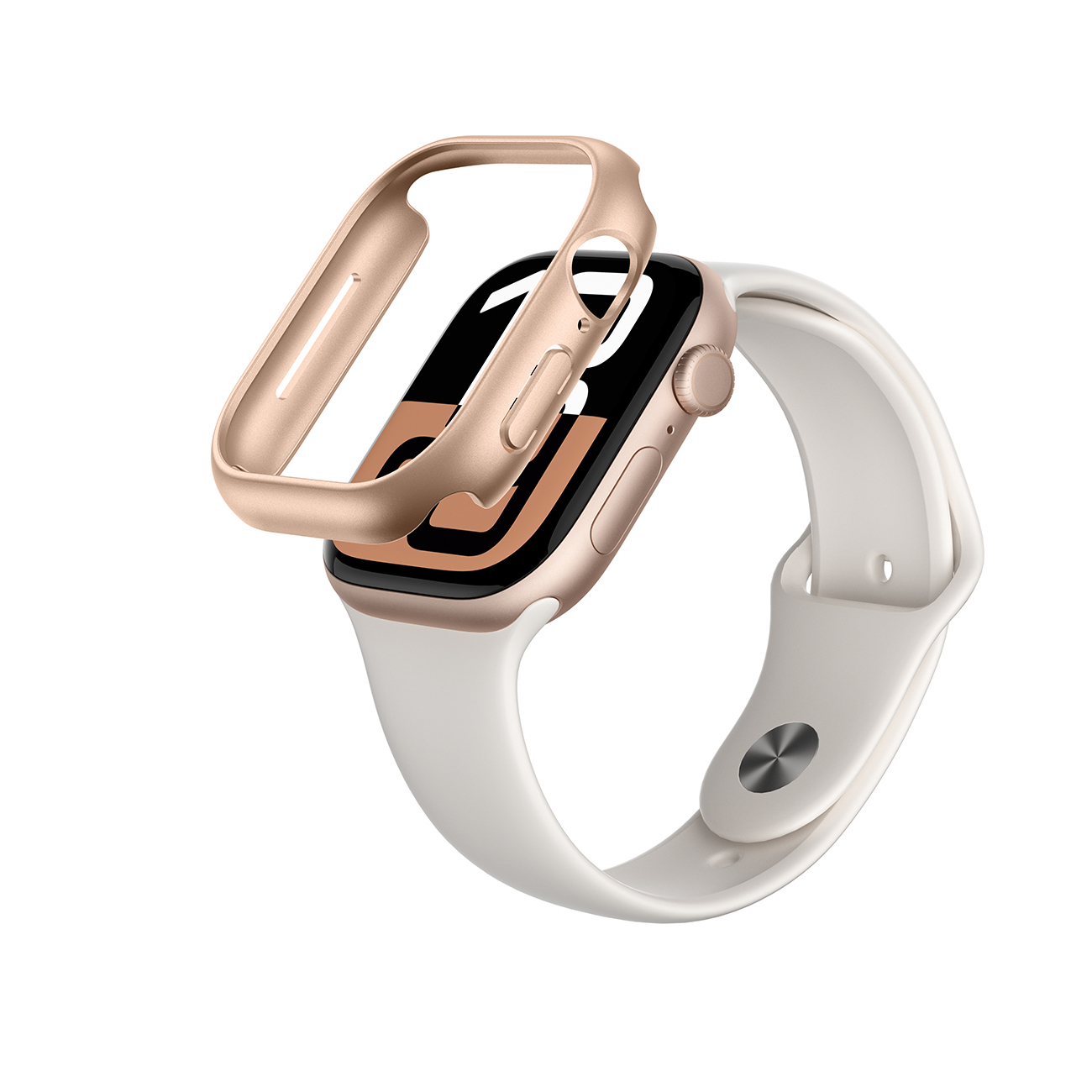 AmazingThing Minimal чехол для Apple Watch 46 мм – розовое золото