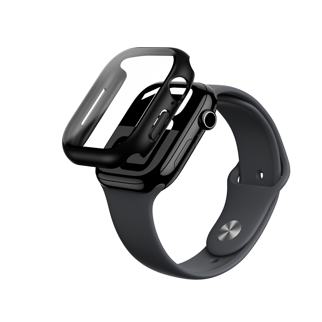 AmazingThing Radix Glass чехол для Apple Watch 46 мм – чёрный