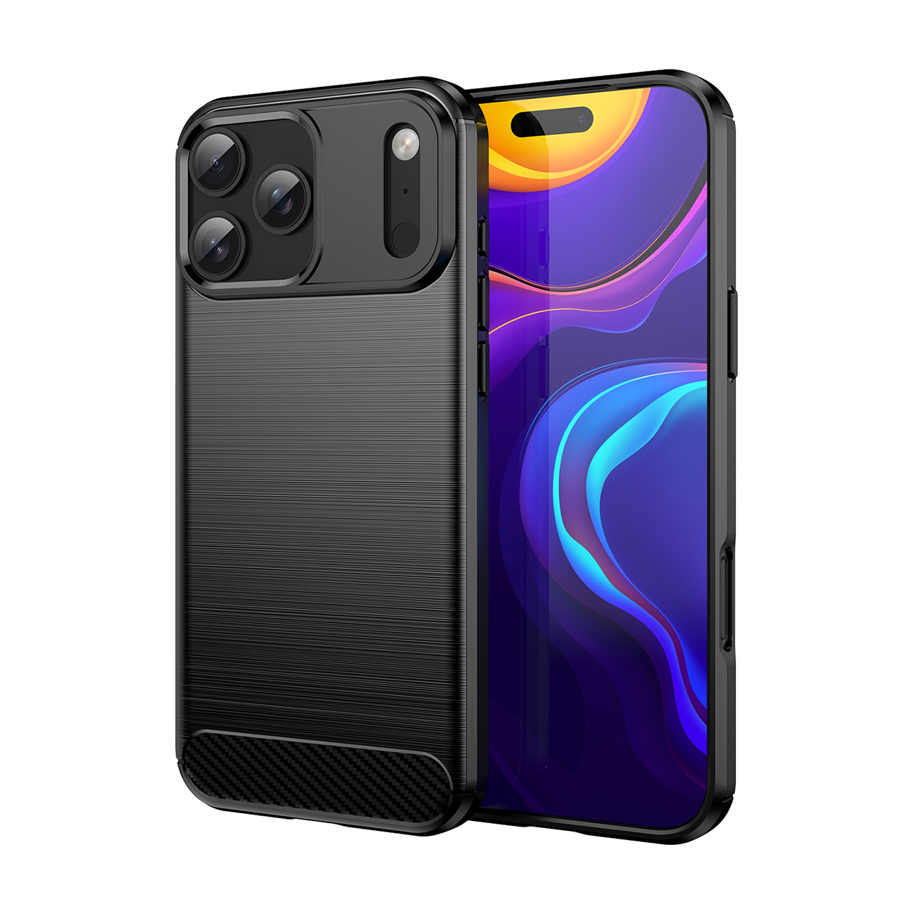 Anglies dėklas iPhone 17 Pro Max - juodas