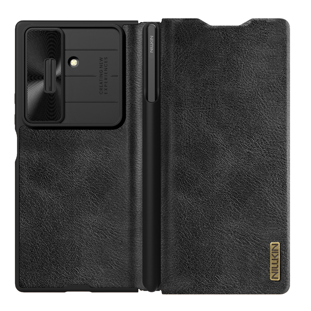 Nillkin Qin Pro dėklas Samsung Galaxy Z Fold 7 su S Pen Space - juodas