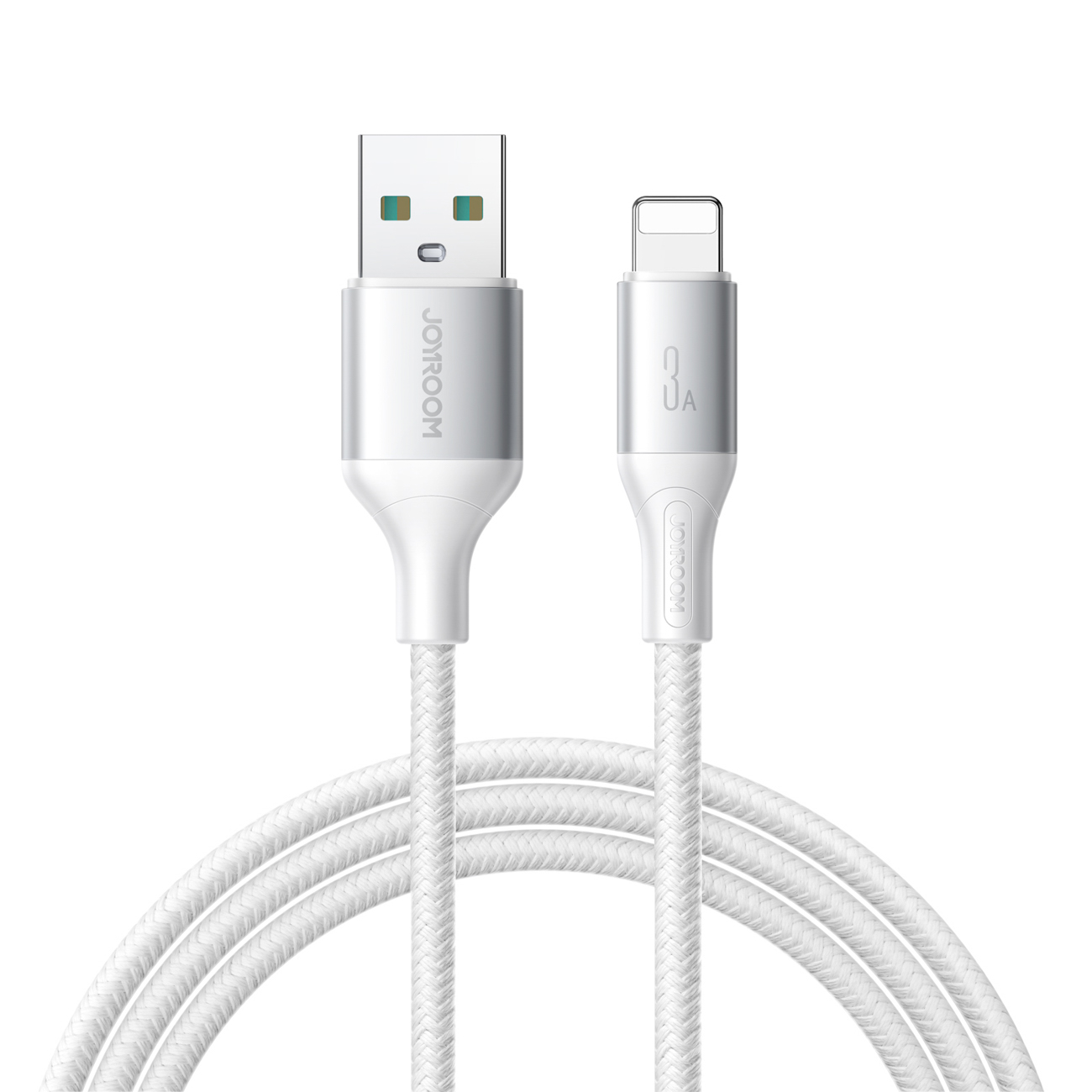 Joyroom S-A28 Flash serijos 3A USB-A - Lightning kabelis 2m - baltas