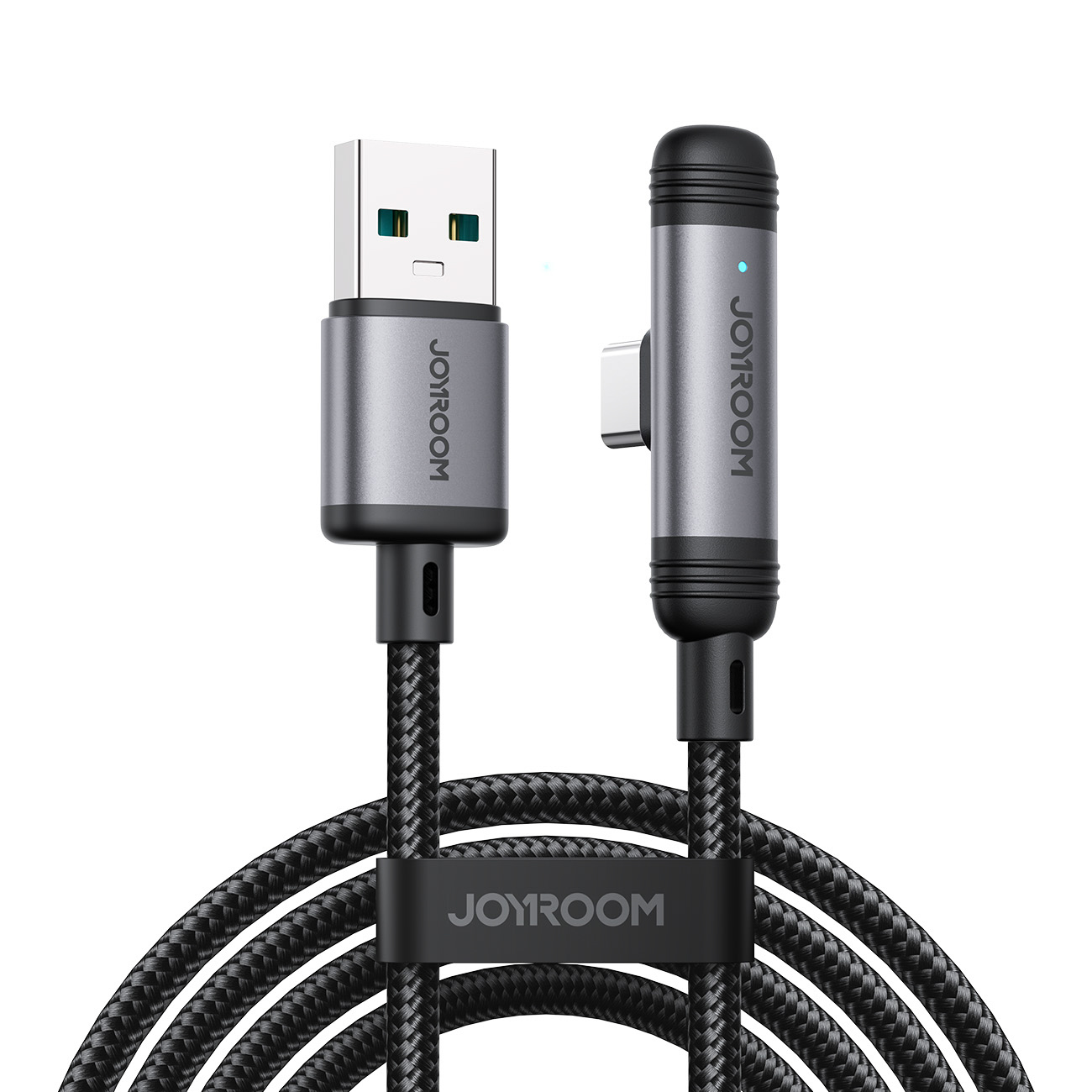 Joyroom S-A56 EnjoyX Series 90° Кабель USB-A - USB-C 3A 1.2м - чёрный
