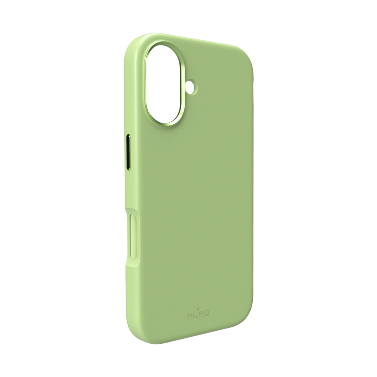 Pure Icon Magnetinis Pro skystas silikoninis dėklas iPhone 17, MagSafe suderinamas, su kameros apsauga ir aliuminio mygtukais - žalias