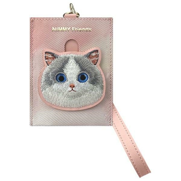 Nimmy Big Eyed Pet 2.0 Cat Piniginė su kortelių laikikliu - rožinė