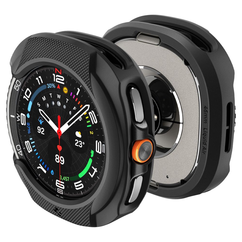 Чехол Spigen Liquid Air для Samsung Galaxy Watch 8 Classic 46mm - чёрный