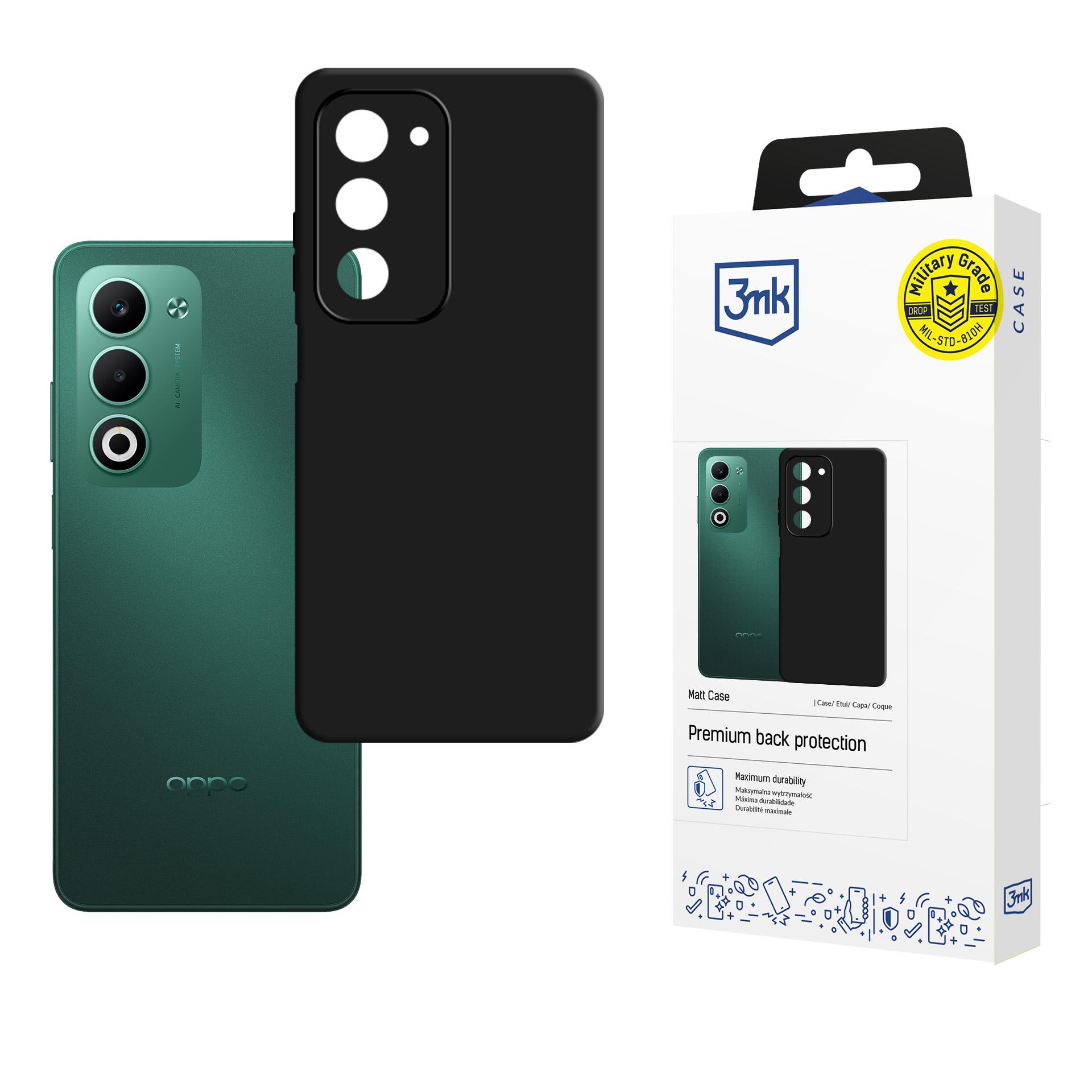 3mk Matt Case dėklas, skirtas Oppo A5 5G, juodas