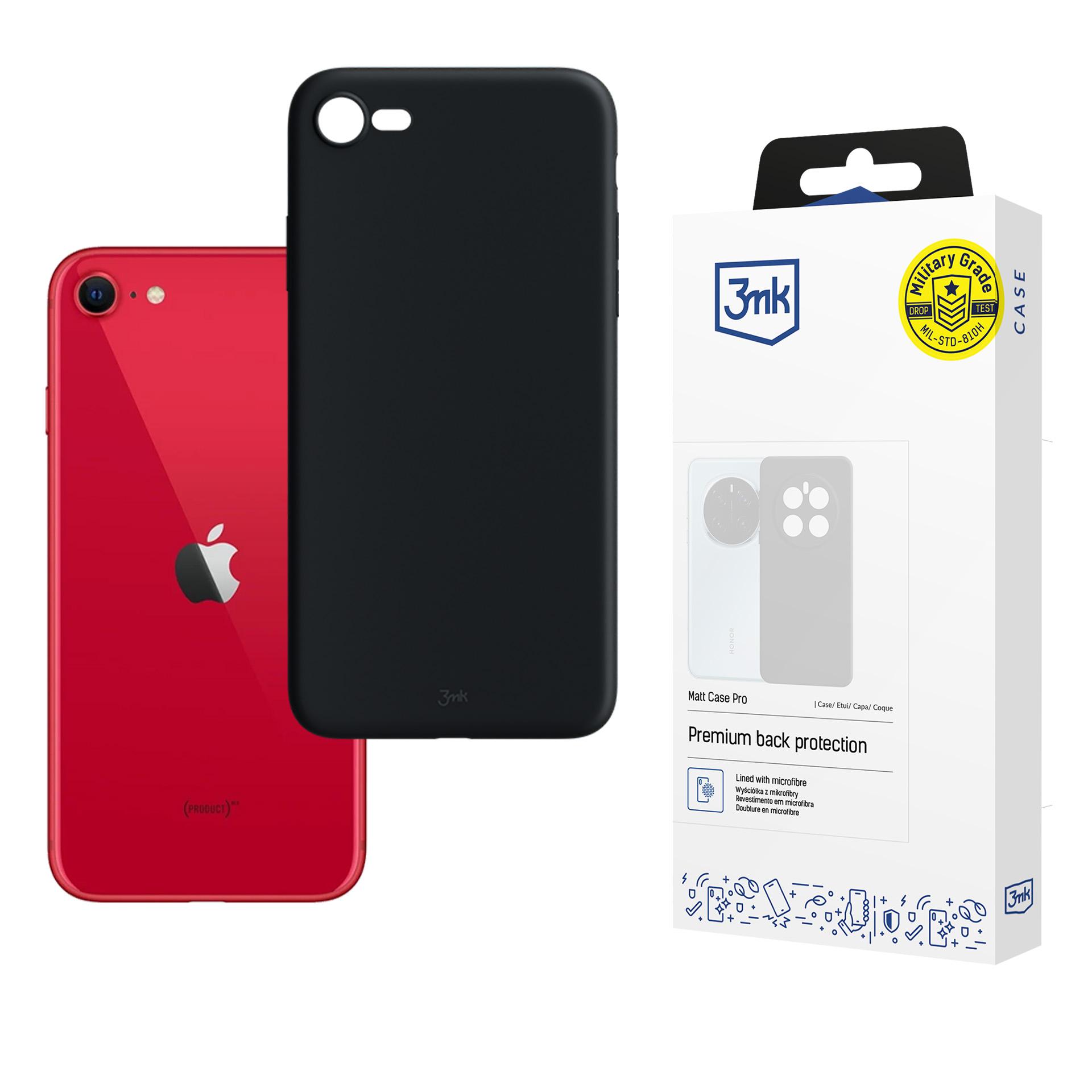 3mk Matt Case Pro для Apple iPhone SE 2022 - матовый чёрный