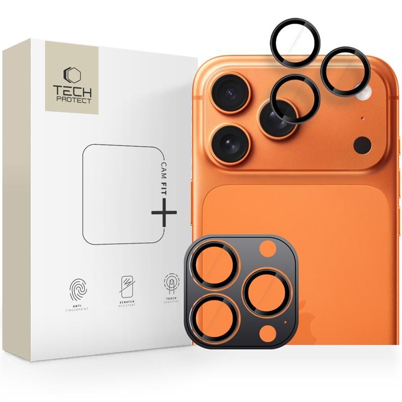 Tech-Protect Camring Fit+ защита камеры для iPhone 14 Pro / Max / 15 Pro / Max / 16 Pro / Max / 17 Pro / Max - чёрный