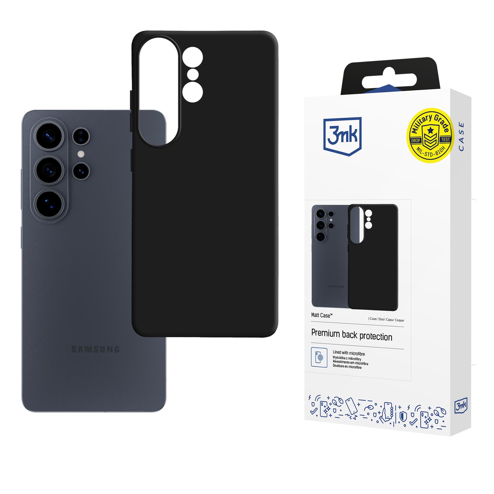 3mk Matt matinis dėklas, skirtas Samsung Galaxy S26 Ultra – matinė juoda