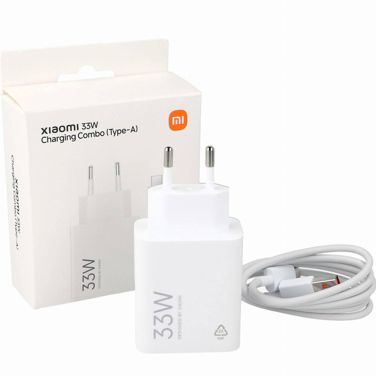 Įkroviklis Xiaomi Charging Combo 33W USB-A baltas BHR4996EU
