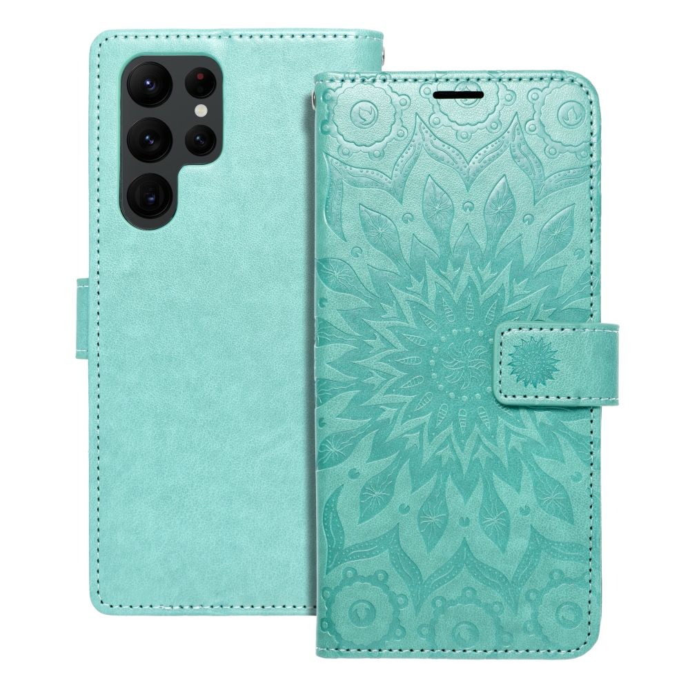 MEZZO Dėklas telefonui SAMSUNG S22 Ultra mandala žalia spalva