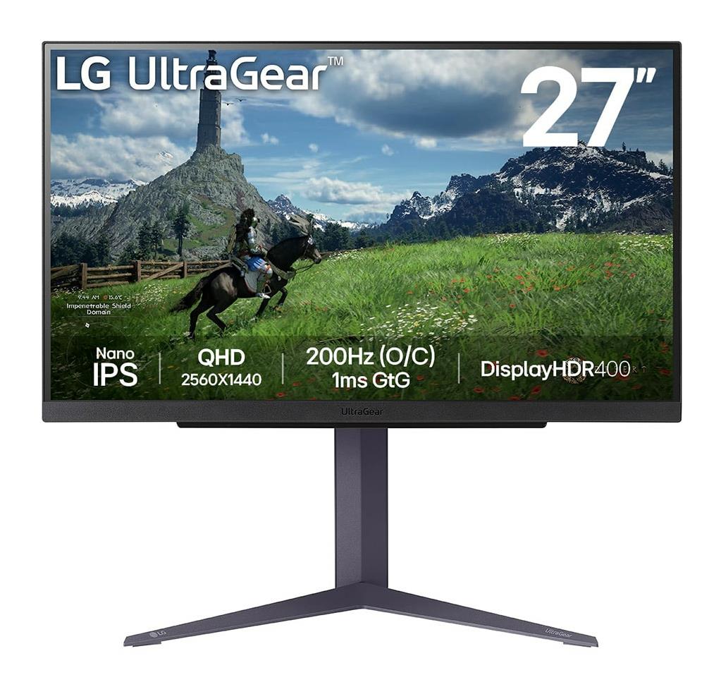 Monitorius LG 27" IPS 2560x1440 180Hz 1ms Pasukamas Reguliuojamas aukštis Juodas