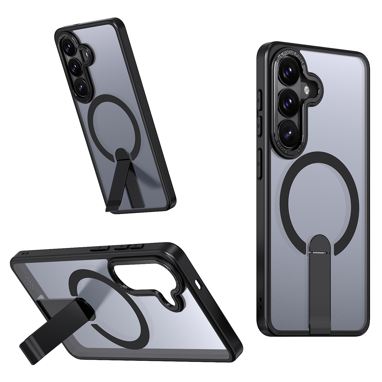 Чехол Hybrid Armor X с подставкой и MagSafe для Samsung Galaxy S26 Plus - чёрный