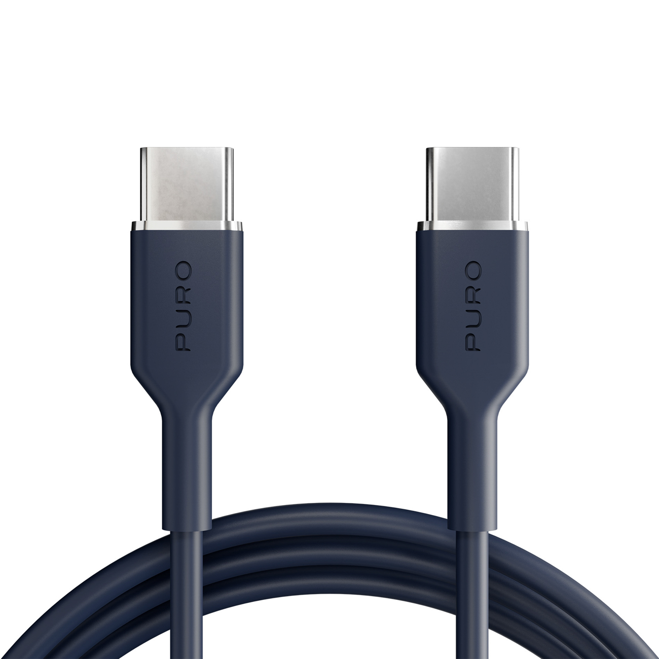 Кабель Puro ICON USB-C — USB-C 1.5м тёмно-синий