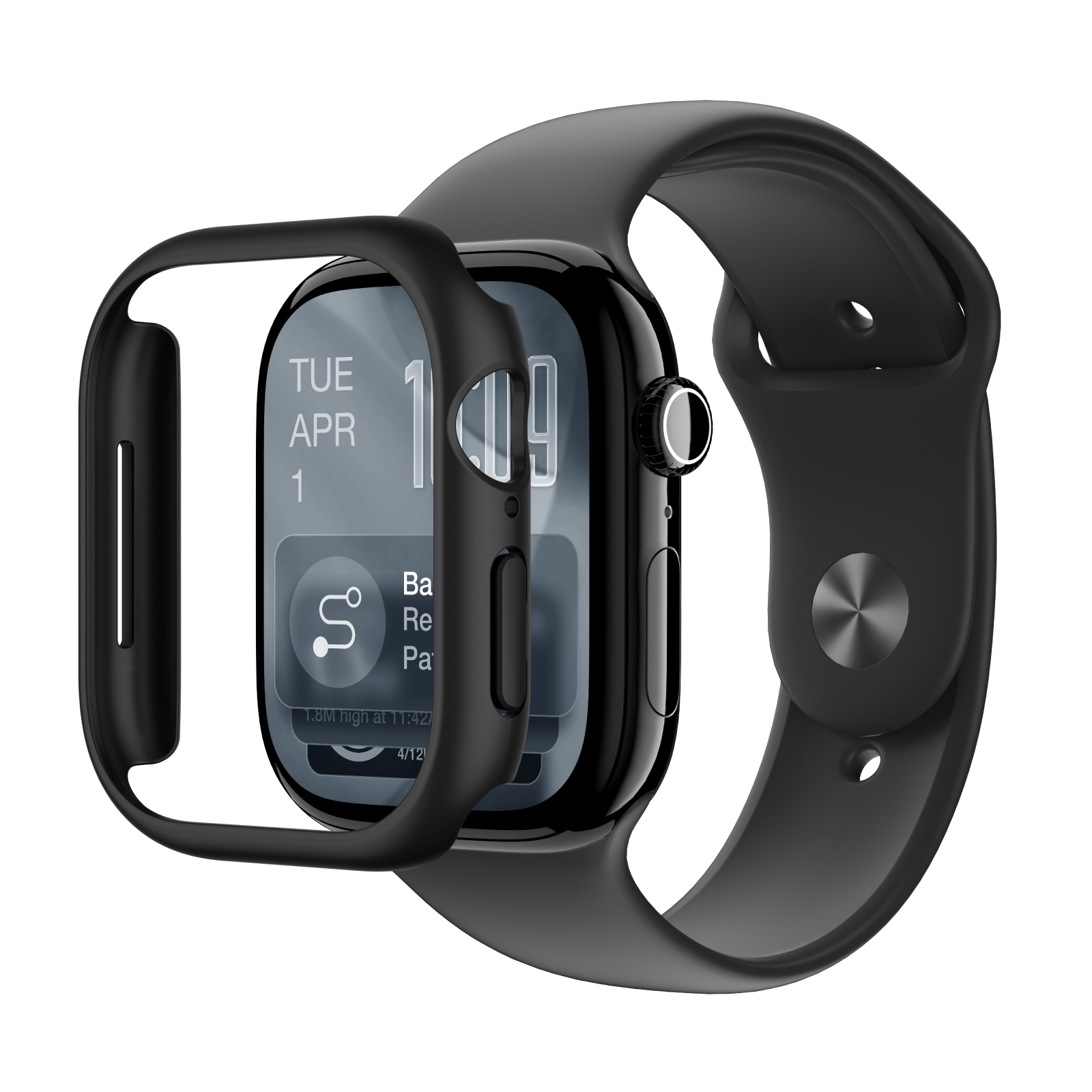 Чехол AmazingThing Minimal для Apple Watch Series 11 42 мм — чёрный