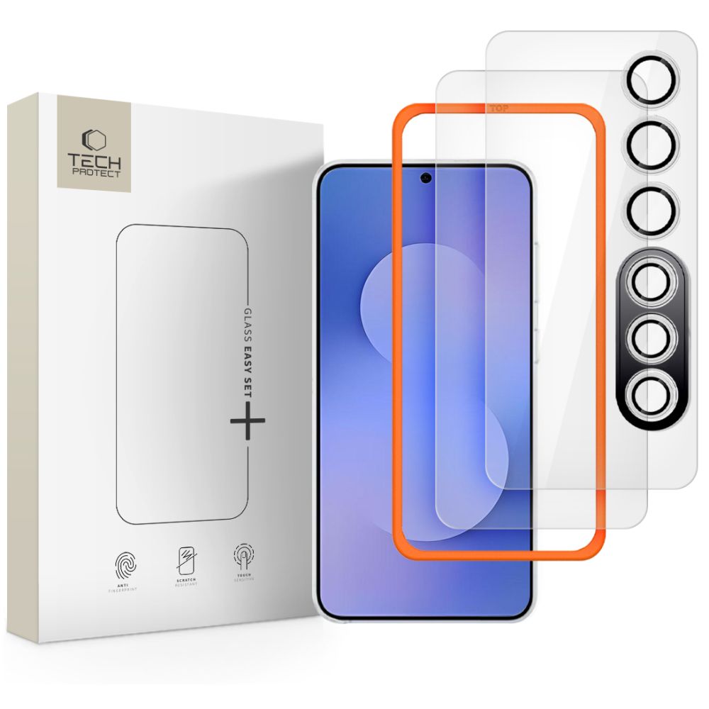 Tech-Protect Easy Set+ закалённое стекло 3 шт. для Samsung Galaxy S25 FE - прозрачный