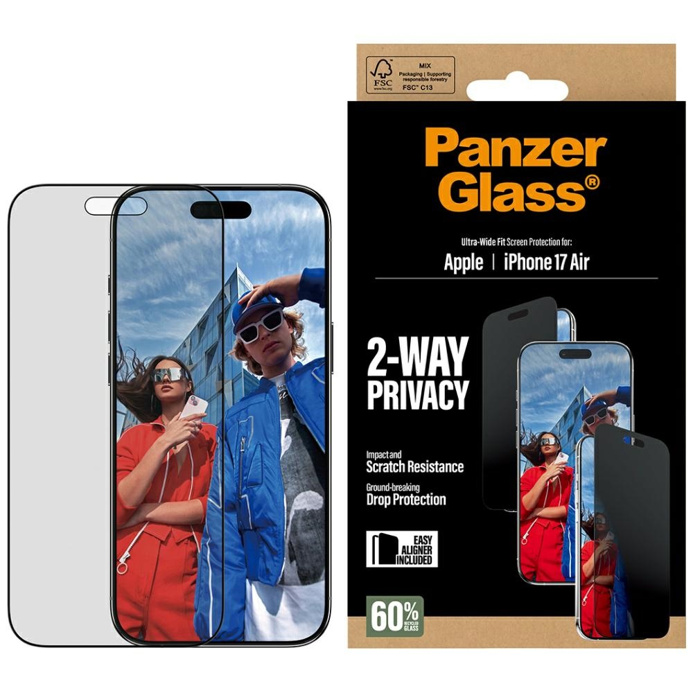 PanzerGlass Ultra-Wide Fit EasyAligner защитное стекло приватности для iPhone Air