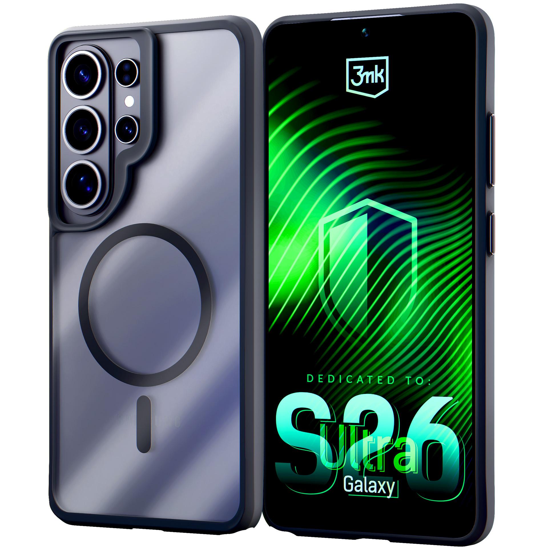 3mk Satin Armor MagCase для Samsung Galaxy S26 Ultra - прозрачный чёрный