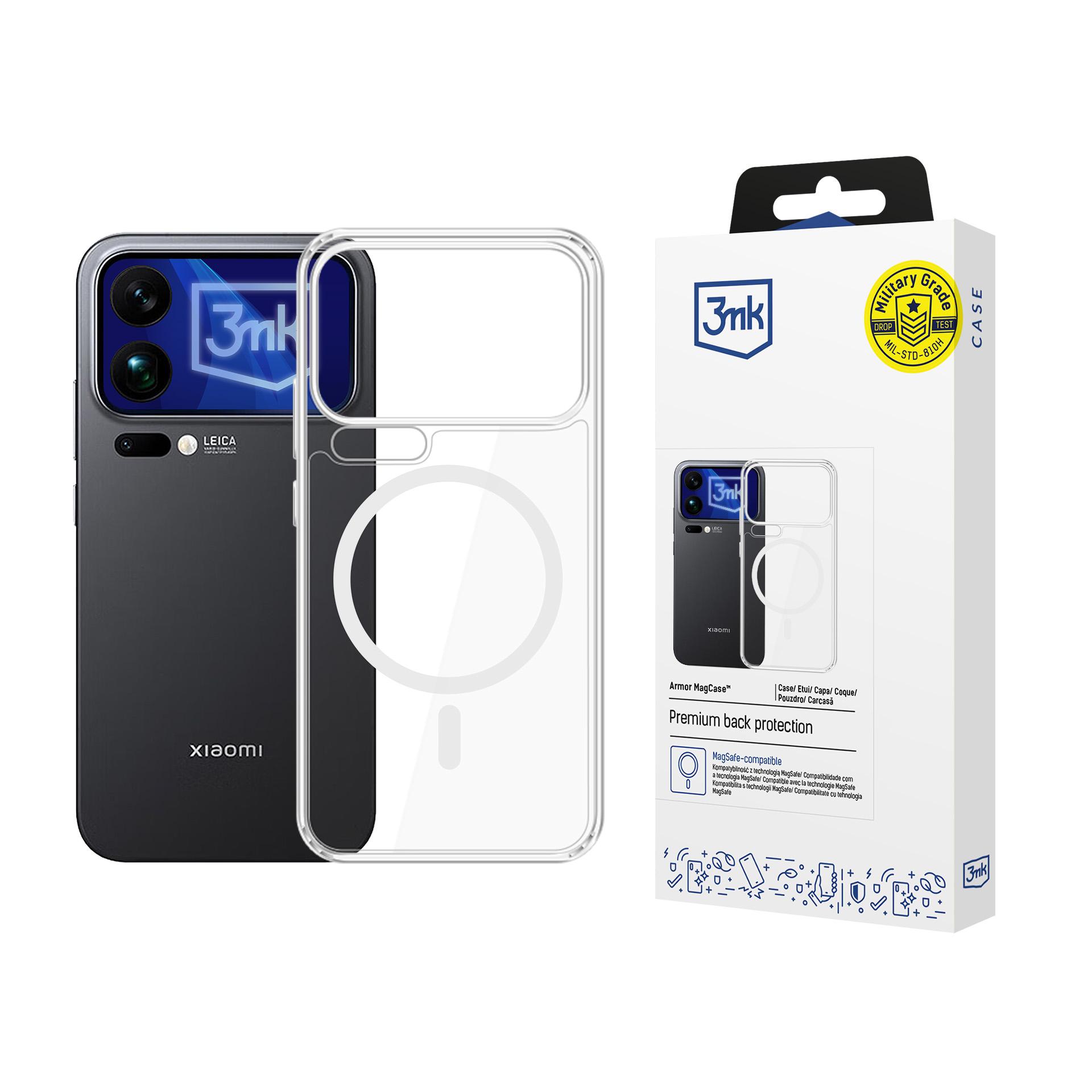 "3mk Armor MagCase" dėklas "Xiaomi 17 Pro" - skaidrus