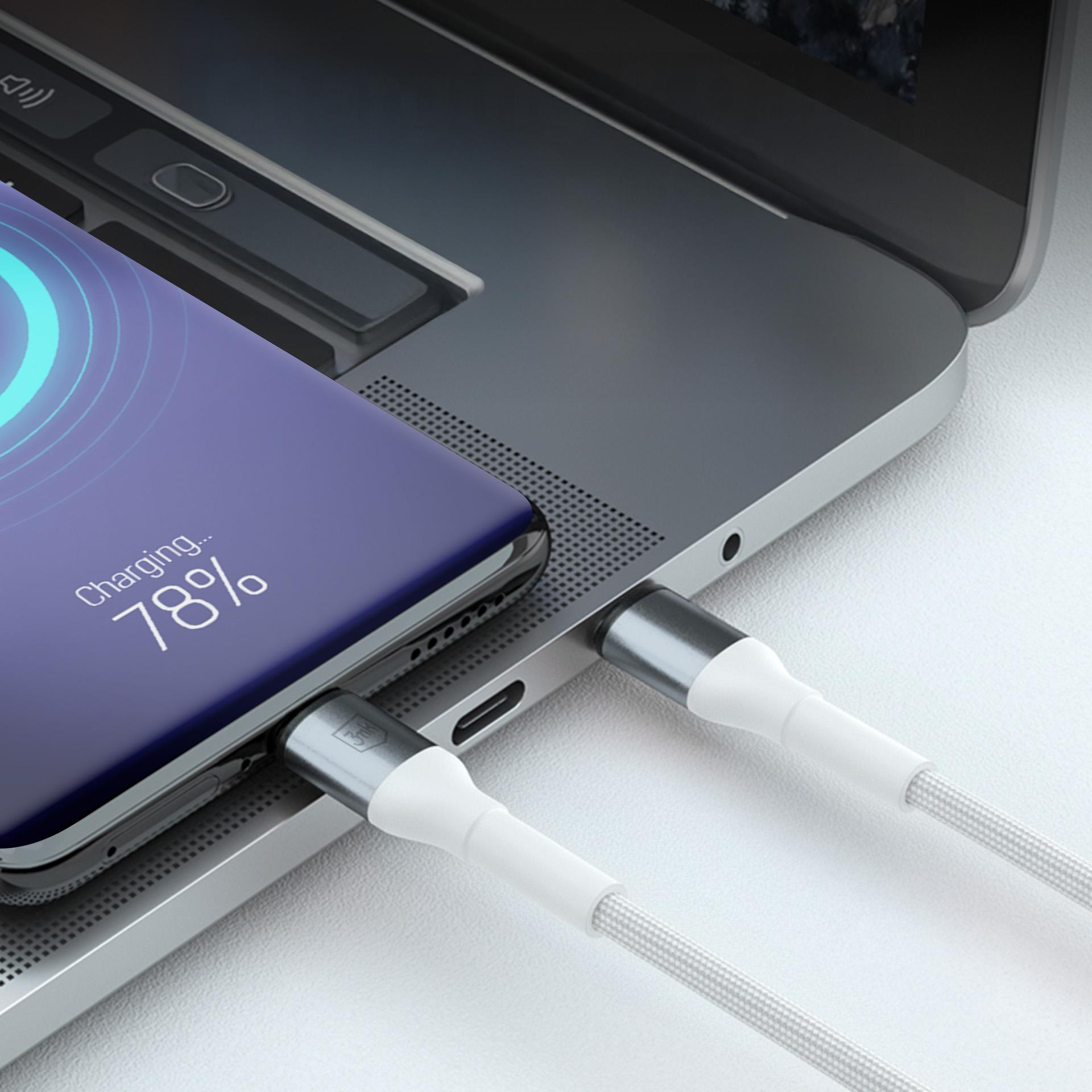 3mk Hyper Cable N-SERIES Кабель USB-A / USB-C 1м 9V/2A 18W - белый