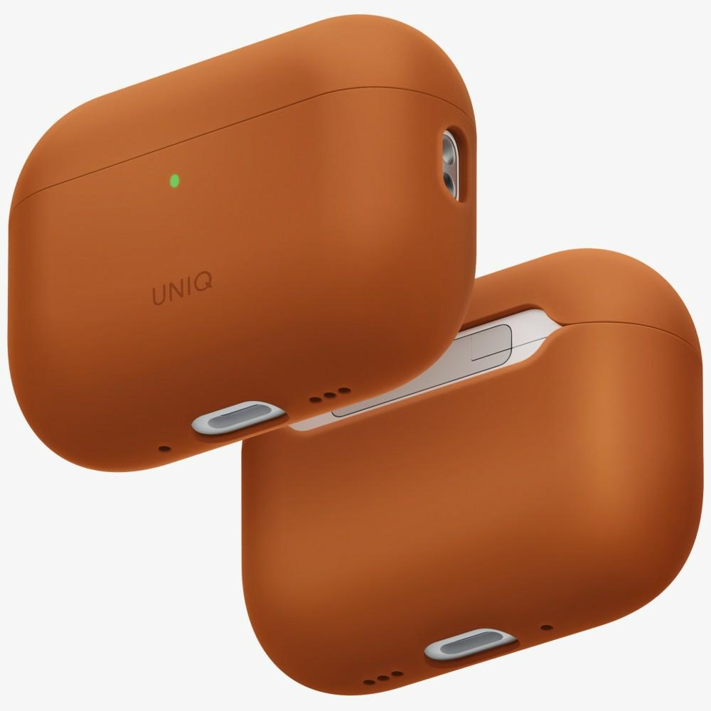 Силиконовый чехол Uniq Lino для AirPods Pro 3 (оранжевый)