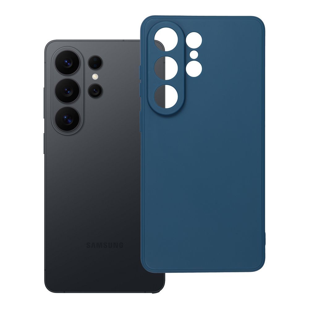 Чехол для Samsung S26 Ultra мягкий тёмно-синий