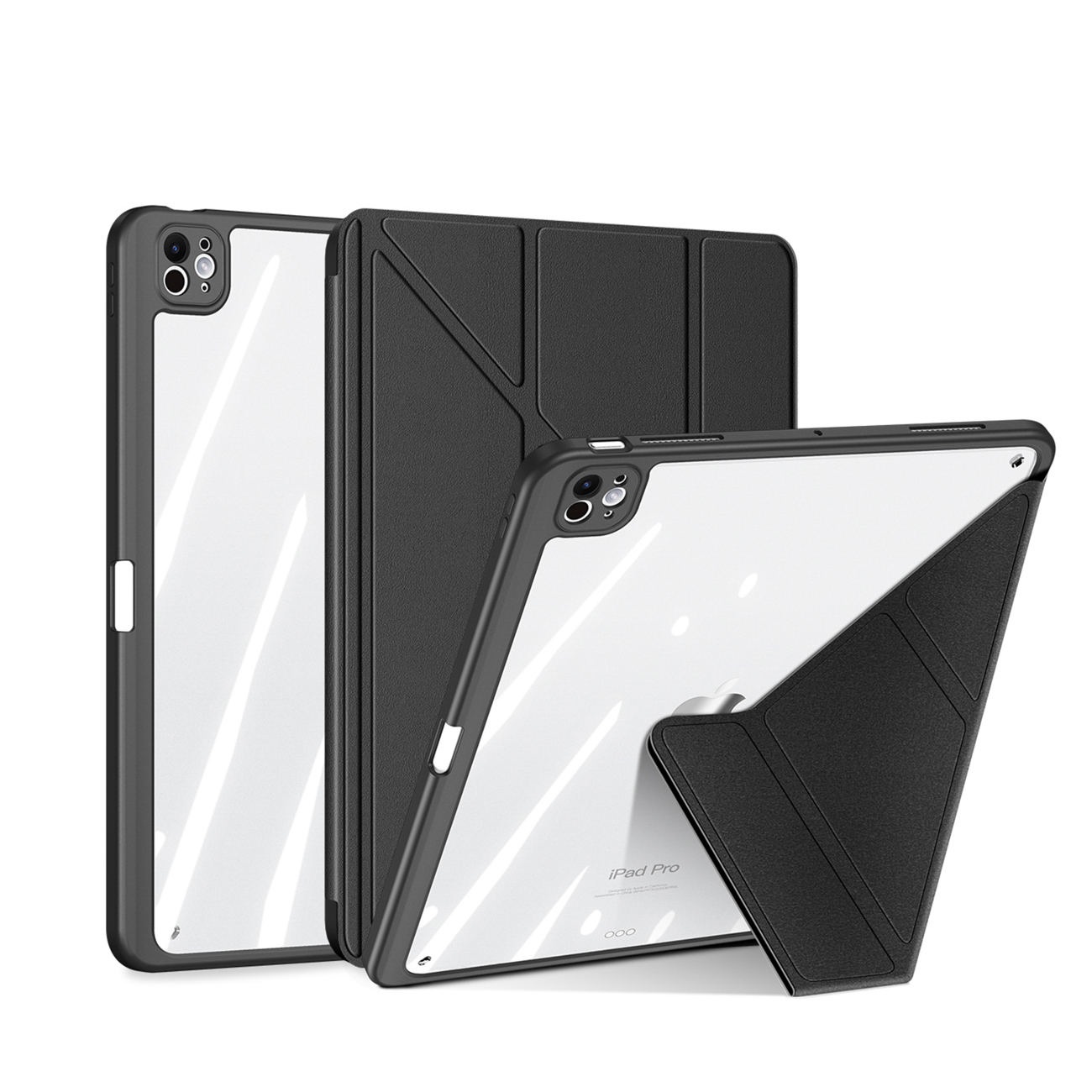 DUX DUCIS dėklas MAGI (m) su pieštuko laikymo vieta skirtas iPad Pro 13 (2024) - juodas (m)